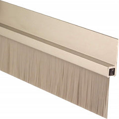 Pemko - Sweeps & Seals; Type: Brush Door Bottom Sweep ; Width (Inch): 1/4 ; Finish/Coating: Clear Anodized Aluminum ; Material: 6063-T6 Aluminum Alloy and Temper Retainer ; Back Strip Brush Width (Inch): 6 ; Bristle Length (Inch): 12.0000 - Exact Tooling