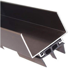 Pemko - Sweeps & Seals; Type: Notched U Shape Door Shoe ; Width (Inch): 1-3/4 ; Finish/Coating: Dark Bronze Anodized Aluminum ; Material: 6063-T6 Aluminum Alloy and Temper Retainer ; Back Strip Brush Width (Inch): 2 ; Bristle Length (Inch): 0.5000 - Exact Tooling