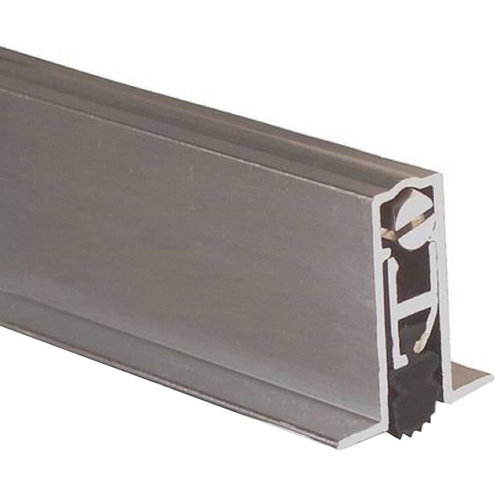 Pemko - Sweeps & Seals; Type: Non-Handed Full Mortise Automatic Door Bottom ; Width (Inch): 9/16 ; Finish/Coating: Mill Finish Aluminum ; Material: 6063-T6 Aluminum Alloy and Temper Retainer ; Back Strip Brush Width (Inch): 2 ; Bristle Length (Inch): 1.0 - Exact Tooling