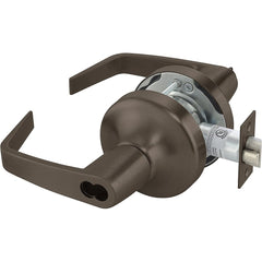 Yale - Lever Locksets; Door Thickness: 1-3/4 (Inch); Door Thickness: 1-3/4 ; Back Set: 2-3/4 (Inch); For Use With: Entrance or Office Doors ; Finish/Coating: Oxidized Satin Dark Bronze (10B) ; Cylinder Type: Less Core - Exact Tooling