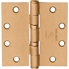 Yale - Commercial Hinges; Length (Inch): 4-1/2 ; Thickness (Decimal Inch): 0.1340 ; Number of Knuckles: 5.000 ; Stanley Finish Code: US10 ; Finish/Coating: US10 ; Box Quantity: 3 - Exact Tooling