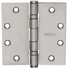 Yale - Commercial Hinges; Length (Inch): 4-1/2 ; Thickness (Decimal Inch): 0.1340 ; Number of Knuckles: 5.000 ; Stanley Finish Code: US32D ; Finish/Coating: US32D ; Box Quantity: 3 - Exact Tooling