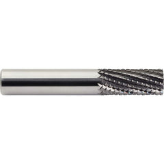 M.A. Ford - 1/4" Diam, 1" LOC, 1/4" Shank Diam, 10-Flute Plain (No End) Diamond-Pattern Router Bit - Exact Tooling