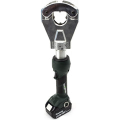 Greenlee - 12,400 Lb Force, 6 AWG - 750 KCMIL Copper and Aluminum Capacity, 18V Battery Dieless Style Power Crimper - Exact Tooling