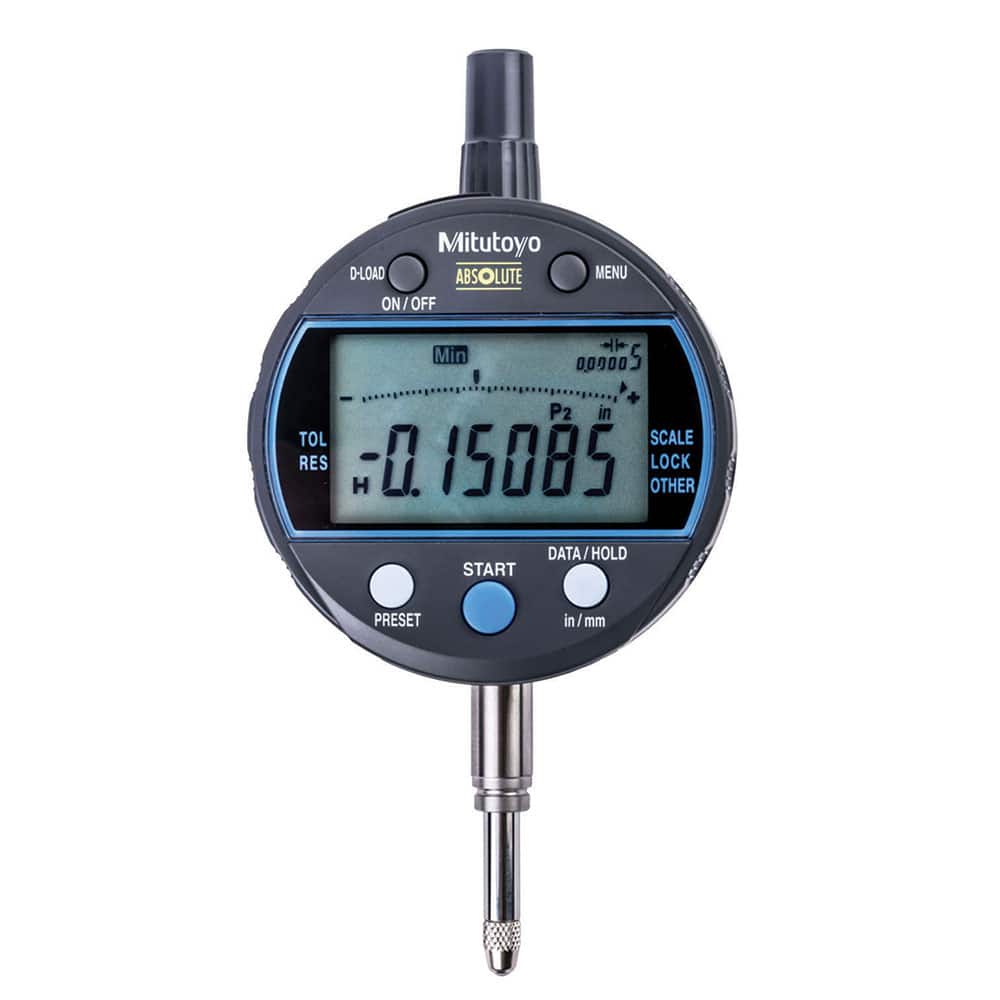 Mitutoyo - Electronic Drop Indicators; Minimum Measurement (Decimal Inch): 0 ; Minimum Measurement (Inch): 0 ; Minimum Measurement (mm): 0 ; Maximum Measurement (mm): 12.70 ; Maximum Measurement (Decimal Inch): 0.5 ; Resolution (Decimal Inch): 0.000050 - Exact Tooling