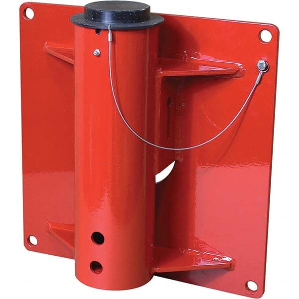 THERN - Davit Crane Bases Base Type: Wall Mount Base Finish/Coating: Red Powder Coat - Exact Tooling