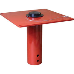 THERN - Davit Crane Bases Base Type: Flush Mount Base Finish/Coating: Red Powder Coat - Exact Tooling