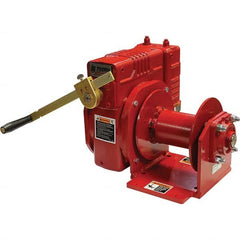 THERN - Winches Type: Worm Gear Hand Winch Line Pull Capacity (Lb.): 4,000 - Exact Tooling