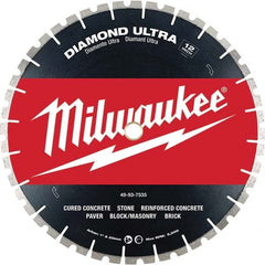 Milwaukee Tool - Wet & Dry-Cut Saw Blades Blade Diameter (Inch): 12 Blade Material: Diamond-Tipped - Exact Tooling