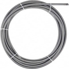 Milwaukee Tool - Drain Cleaning Machine Cables; Length (Feet): 100 ; Diameter (Inch): 5/8 ; For Use With Machines: Milwaukee Drain Cleaning Tools ; Cable Type: Inner Core ; For Minimum Pipe Size: 3 (Inch); For Maximum Pipe Size: 6 (Inch) - Exact Tooling