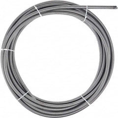 Milwaukee Tool - Drain Cleaning Machine Cables; Length (Feet): 25 ; Diameter (Inch): 5/8 ; For Use With Machines: Milwaukee Drain Cleaning Tools ; Cable Type: Inner Core ; For Minimum Pipe Size: 3 (Inch); For Maximum Pipe Size: 6 (Inch) - Exact Tooling
