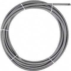 Milwaukee Tool - Drain Cleaning Machine Cables; Length (Feet): 25 ; Diameter (Inch): 3/4 ; For Use With Machines: Milwaukee Drain Cleaning Tools ; Cable Type: Inner Core ; For Minimum Pipe Size: 4 (Inch); For Maximum Pipe Size: 8 (Inch) - Exact Tooling