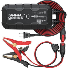 Noco - Automotive Battery Chargers & Jump Starters; Type: Automatic Charger/Maintainer ; Amperage Rating: 10.0 ; Starter Amperage: 0.5 ; Voltage: 100-240 VAC ; Battery Size Group: 6 and 12 Volt - Exact Tooling