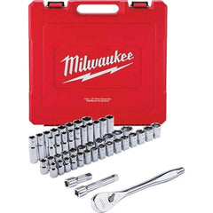 Milwaukee Tool - Socket Sets Measurement Type: Inch/Metric Drive Size: 1/2 - Exact Tooling
