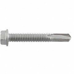DeWALT Anchors & Fasteners - #12-24, Hex Washer Head, Hex Drive, 1-1/4" Length Under Head, #4.5 Point, Self Drilling Screw - Exact Tooling