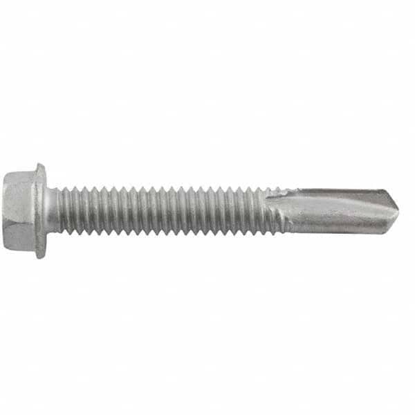 DeWALT Anchors & Fasteners - #12-24, Hex Washer Head, Hex Drive, 7/8" Length Under Head, #4 Point, Self Drilling Screw - Exact Tooling