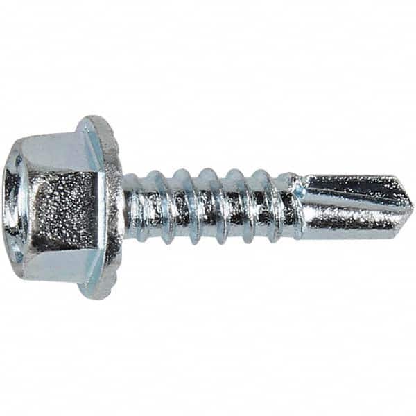 DeWALT Anchors & Fasteners - #10-16, Hex Washer Head, Hex Drive, 3/4" Length Under Head, #3 Point, Self Drilling Screw - Exact Tooling