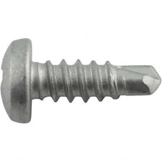 DeWALT Anchors & Fasteners - #8-18, Pan Head, Phillips Drive, 3/4" Length Under Head, #2 Point, Self Drilling Screw - Exact Tooling