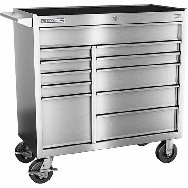 Champion Tool Storage - Tool Storage Combos & Systems Type: Wheeled Tool Cabinet Drawers Range: 10 - 15 Drawers - Exact Tooling