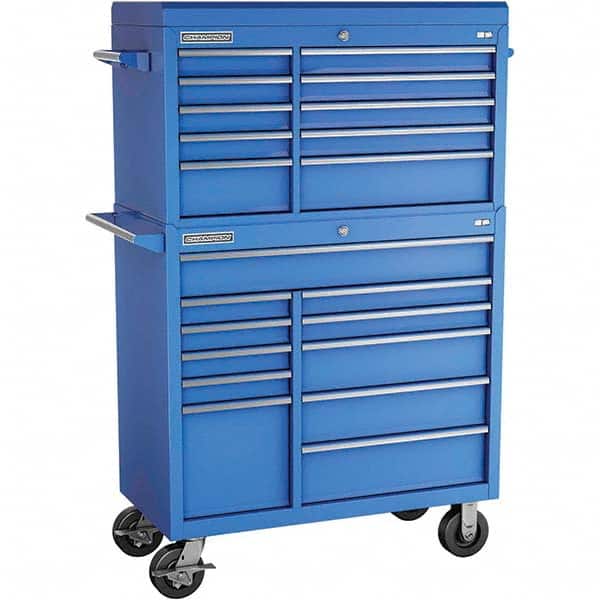 Champion Tool Storage - Tool Storage Combos & Systems Type: Top Chest/Roller Cabinet Combo with Maintenance Cart Drawers Range: 16 Drawers or More - Exact Tooling