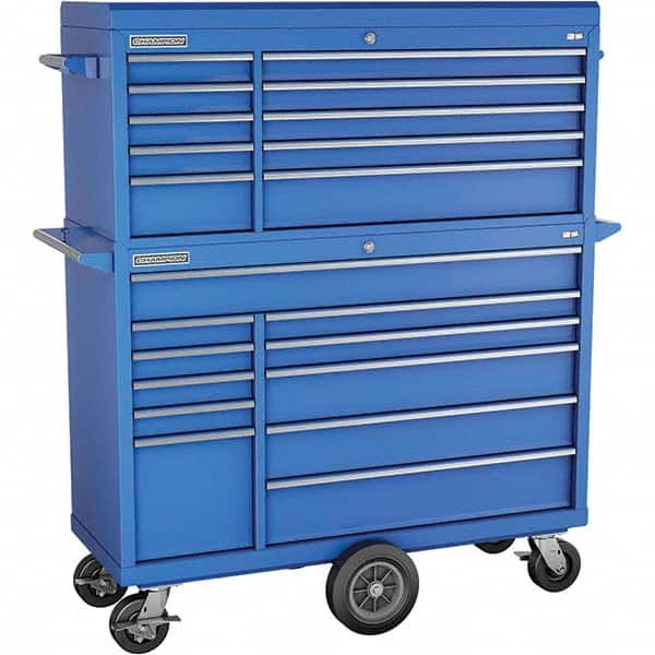 Champion Tool Storage - Tool Storage Combos & Systems Type: Top Chest/Roller Cabinet Combo with Maintenance Cart Drawers Range: 16 Drawers or More - Exact Tooling