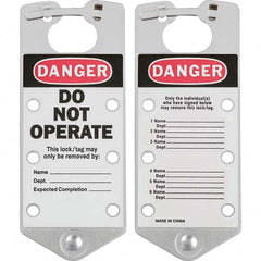Brady - 1 5-Piece Single Jaw 1.429" Jaw Diam 6 Padlock Aluminum Lockout Hasp - Exact Tooling