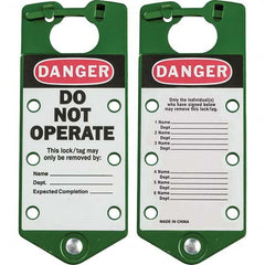 Brady - 1 5-Piece Single Jaw 1.429" Jaw Diam 6 Padlock Aluminum Lockout Hasp - Exact Tooling