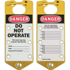 Brady - 1 5-Piece Single Jaw 1.429" Jaw Diam 6 Padlock Aluminum Lockout Hasp - Exact Tooling