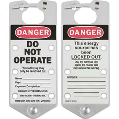 Brady - 1 5-Piece Single Jaw 1.429" Jaw Diam 6 Padlock Aluminum Lockout Hasp - Exact Tooling
