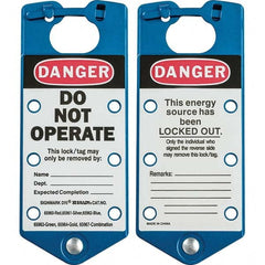 Brady - 1 5-Piece Single Jaw 1.429" Jaw Diam 6 Padlock Aluminum Lockout Hasp - Exact Tooling
