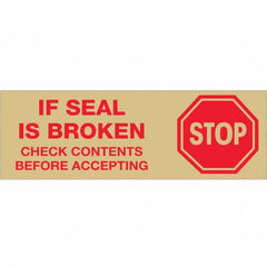 Tape Logic - Shipping & DOT Labels Message Type: Shipping Label Legend: Stop If Seal is Broken - Exact Tooling