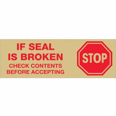 Tape Logic - Shipping & DOT Labels Message Type: Shipping Label Legend: Stop If Seal is Broken - Exact Tooling