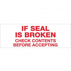 Tape Logic - Shipping & DOT Labels Message Type: Shipping Label Legend: If Seal is Broken - Exact Tooling