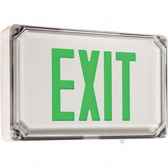 Hubbell Lighting - Illuminated Exit Signs Number of Faces: 1 Letter Color: Green - Exact Tooling