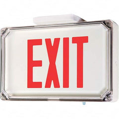 Hubbell Lighting - Illuminated Exit Signs Number of Faces: 1 Letter Color: Red - Exact Tooling