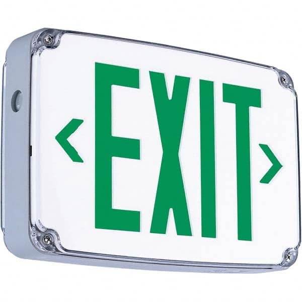 Hubbell Lighting - Illuminated Exit Signs Number of Faces: 2 Letter Color: Green - Exact Tooling