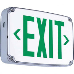 Hubbell Lighting - Illuminated Exit Signs Number of Faces: 2 Letter Color: Green - Exact Tooling