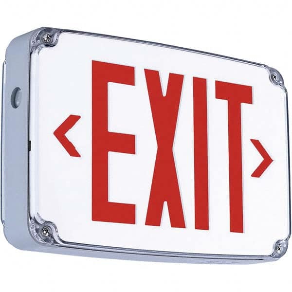 Hubbell Lighting - Illuminated Exit Signs Number of Faces: 1 Letter Color: Red - Exact Tooling