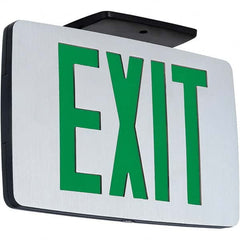 Hubbell Lighting - Illuminated Exit Signs Number of Faces: 2 Letter Color: Green - Exact Tooling