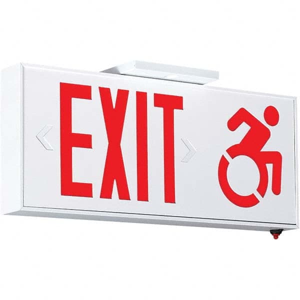 Hubbell Lighting - Illuminated Exit Signs Number of Faces: 1 Letter Color: Red - Exact Tooling