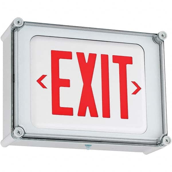 Hubbell Lighting - Illuminated Exit Signs Number of Faces: 1 Letter Color: Red - Exact Tooling