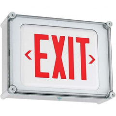 Hubbell Lighting - Illuminated Exit Signs Number of Faces: 1 Letter Color: Red - Exact Tooling
