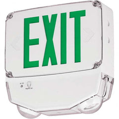 Hubbell Lighting - Illuminated Exit Signs Number of Faces: 1 Letter Color: Green - Exact Tooling