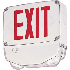Hubbell Lighting - Illuminated Exit Signs Number of Faces: 1 Letter Color: Red - Exact Tooling