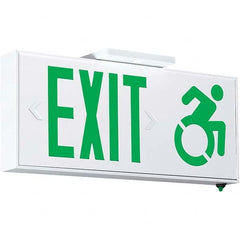Hubbell Lighting - Illuminated Exit Signs Number of Faces: 1 Letter Color: Green - Exact Tooling