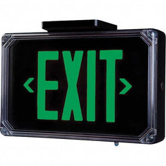Hubbell Lighting - Illuminated Exit Signs Number of Faces: 2 Letter Color: Green - Exact Tooling