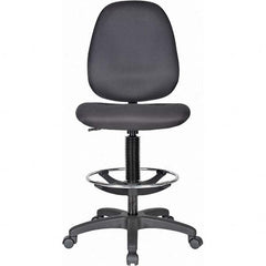 LISTA - 21 to 28-1/2" High Adjustable Height Swivel Stool - Exact Tooling