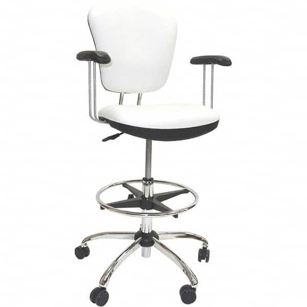 LISTA - 21 to 28" High Adjustable Height Swivel Stool - Exact Tooling
