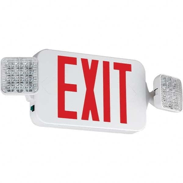 Hubbell Lighting - Combination Exit Signs Mounting Type: Ceiling Mount; Wall Mount Number of Faces: 1 - Exact Tooling