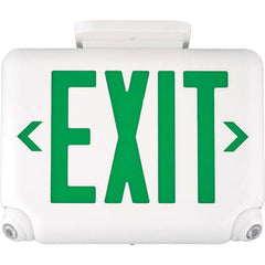 Hubbell Lighting - Combination Exit Signs Mounting Type: Wall Mount; Ceiling Mount Number of Faces: 1 - Exact Tooling